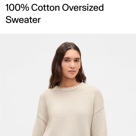 GAP Women's 100% Crewneck Oversized Sweater - Picture 4 of 4